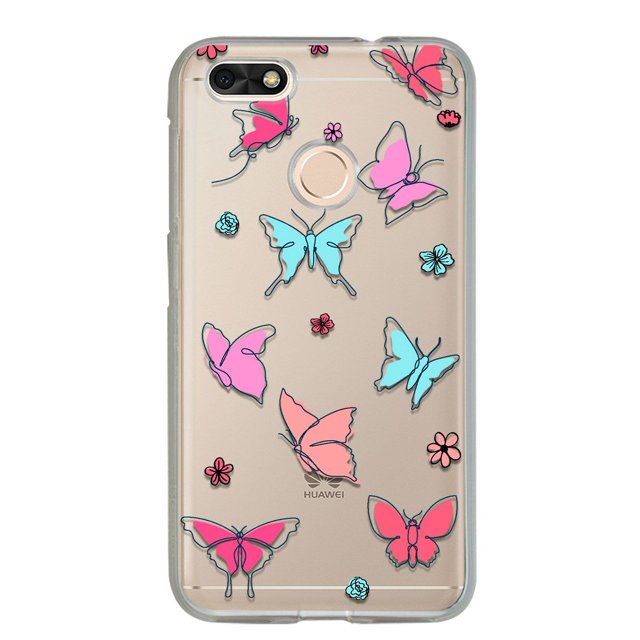 Funda para Huawei G Elite Plus InstaCase Antigolpes Trazo de Mariposas