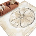 thumbnail image 2 of 5'x8' Area Rugs, Sand Dollar Coastal Indoor Outdoor Area Rug for Living Room Bedroom, Summer Beach Beige Ocean Washable Bathroom Rugs Kitchen Floor Carpet Mats Home Decor Aesthetic, 2 of 8