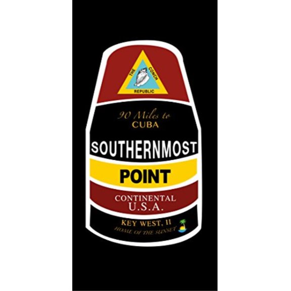 island gear southernmost point key west florida souvenir 30x60 beach towel