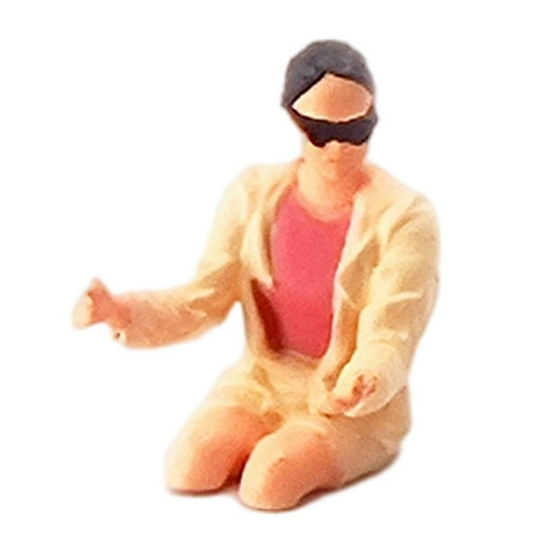 Diorama a escala 1/64, figura pintada a mano, piloto de carreras, maqueta de escena ferroviaria. Gafas Mujer Amarillo