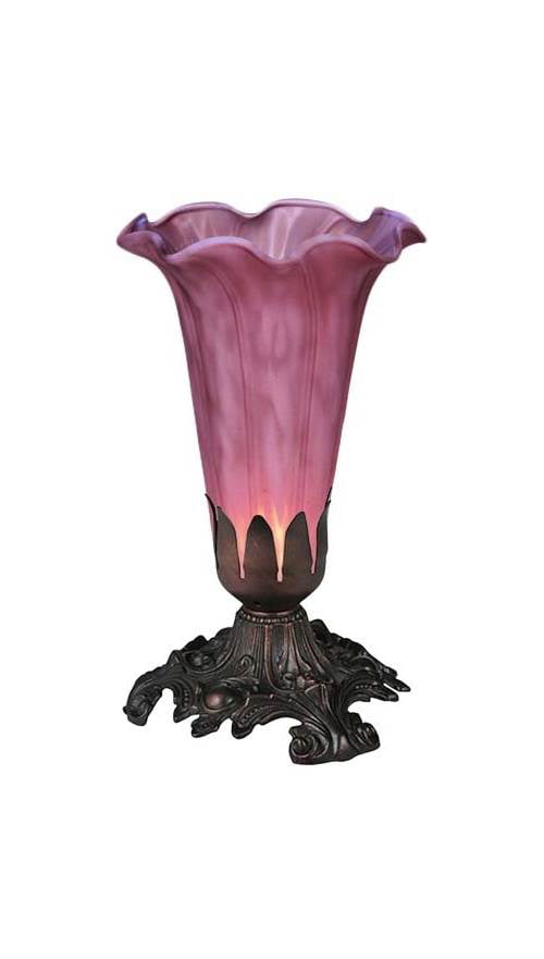 7" High Lavender Pond Lily Accent Lamp