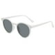 thumbnail image 1 of Gafas de sol BRILLAR redondas bloqueo UV lentes grises montura blanca unisex, 1 of 2
