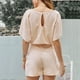 thumbnail image 4 of Mono de pantalones cortos, mono deportivo de verano, moda de cuello redondo, mono informal para mujer, mono corto diseñado para durar, 4 of 6