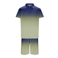thumbnail image 1 of toraway Costumes pour Hommes Coupe Classique 2 Pcs Gris Mode Costume Imprimé Dégradé Rayé TTTG, 1 of 4