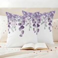 thumbnail image 3 of Purple Eucalyptus Pillow Covers 2 Pack Leaves Watercolor Plants Pillowcase Waterproof Outdoor Throw Pillow Cover for Patio Garden Square Cushion 20”x20”, 3 of 9