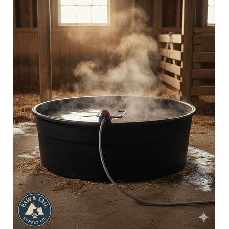 API Stock Tank Water Trough Heater 1500W Pond Drain Plug De-Icer Livestock