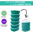 thumbnail image 5 of Collapse-it Silicone Food Storage Containers - BPA Free Airtight Silicone Lids, 4 Piece Set of 6-Cup, 4-Cup, 3.5-Cup, 2-Cup Collapsible Lunch Box Containers - Oven, Microwave, Freezer Safe, 5 of 6