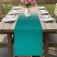 thumbnail image 4 of Teal Orange Ombre Table Runner 70 Inches, Contemporary Art Abstract Aesthetics Bed Runner Dresser Scarves Tabletop for Indoor Outdoor Parties/Ceremony/Banquet, 13" x 70", 4 of 9