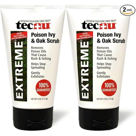 Tecnu Extreme Poison Ivy & Oak Scrub—Removes Toxin from Skin That Causes Poison Ivy and Poison Oak Rash, 4-Ounce Tube, (Pack of 2)