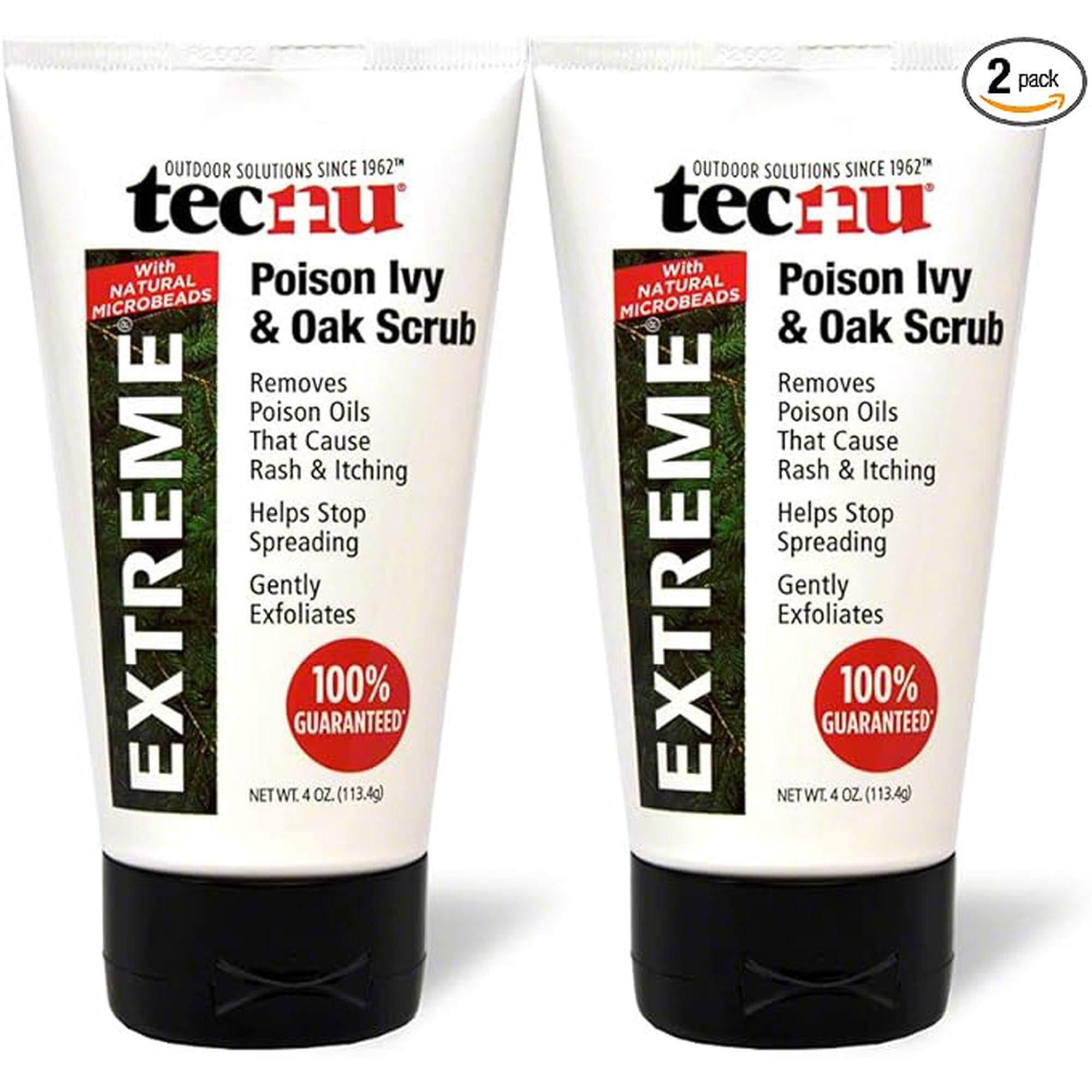 Tecnu Extreme Poison Ivy & Oak Scrub—Removes Toxin from Skin That Causes Poison Ivy and Poison Oak Rash, 4-Ounce Tube, (Pack of 2)