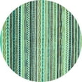 thumbnail image 1 of Ahgly Company Indoor Round Abstract Light Blue Modern Area Rugs, 8' Round, 1 of 4