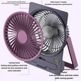 thumbnail image 6 of Ultra Slim Card USB Rechargeable Mini Fan, Ultra-Quiet Portable Mini Desk Fan with Phone Holder & LCD Display, Slim Card Fan with 6 Speeds for Office, Home, Travel (Khaki), 6 of 7