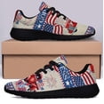 thumbnail image 3 of Patriotic Red Truck God Bless America Shoes Sneakers for Women Men Black Size 4.5, 3 of 7