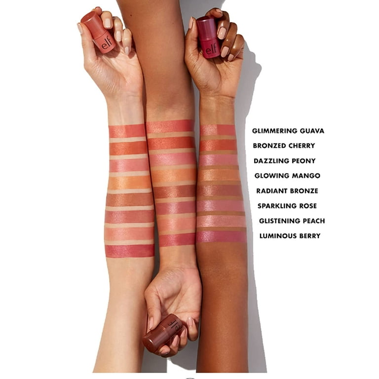 4 pack) e.l.f. Monochromatic Multi-Stick, Glistening Peach, 0.155