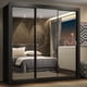 thumbnail image 1 of Ropero Closet Madesa Lyon Plus 3 Puertas Con Espejo Negro, 1 of 5