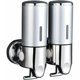 thumbnail image 3 of Dispensador de jabón de pared con cámara, acero inoxidable plateado para gel de ducha, acondicionador, champú, nivel de tracción ergonómico con barra en T, diseño de ventana transparente, respetuoso, 3 of 5