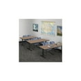 thumbnail image 3 of Regency Cain 72 x 24 in. T-Base Training Seminar Table- Noble Oak & 2 Zeng Stack Chairs- Blue, 3 of 10