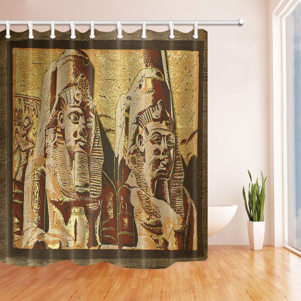 ARTJIA Egyptian Decor Egyptian Pharaoh Polyester Fabric Bathroom Shower