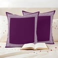 thumbnail image 3 of Dark Purple Greek Key Outdoor Waterproof Pillow Covers, Geometric Greece Ancient Farmhouse Geo Decorative Square Throw Pillowcase Sofa Cushion Sham for Patio/Couch/Chair, 18"x18" 2 Pack, 3 of 8