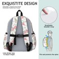 thumbnail image 3 of Pioneer Flower Floral Print Pattern Cute School Backpack with Padded Back and Adjustable Shoulder Straps 13.4"x11"x4.7", 3 of 3