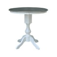 thumbnail image 5 of 36" Round Wood Counter Height Table With 2 Stools in White/Heather Gray, 5 of 5