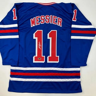 Men's Mitchell & Ness Mark Messier Blue New York Rangers Big Tall 2015 Captain Patch Line Player Jersey