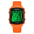 thumbnail image 4 of Digital Watches for Men Women Waterproof Unique Rectangle Watch Stopwatch Countdown Alarm Analog Silicone Strap Transparent Case, 4 of 8