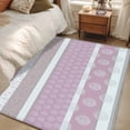 thumbnail image 4 of Farm Fruits Area Rugs 3'x5', Washable Small Throw Rugs for Living Room Bedroom, Watermelon Lemons Peach Pink Grey Striped Indoor Outdoor Rug Non-Slip Low Pile Carpet Runner Reversible Floor Mats, 4 of 8