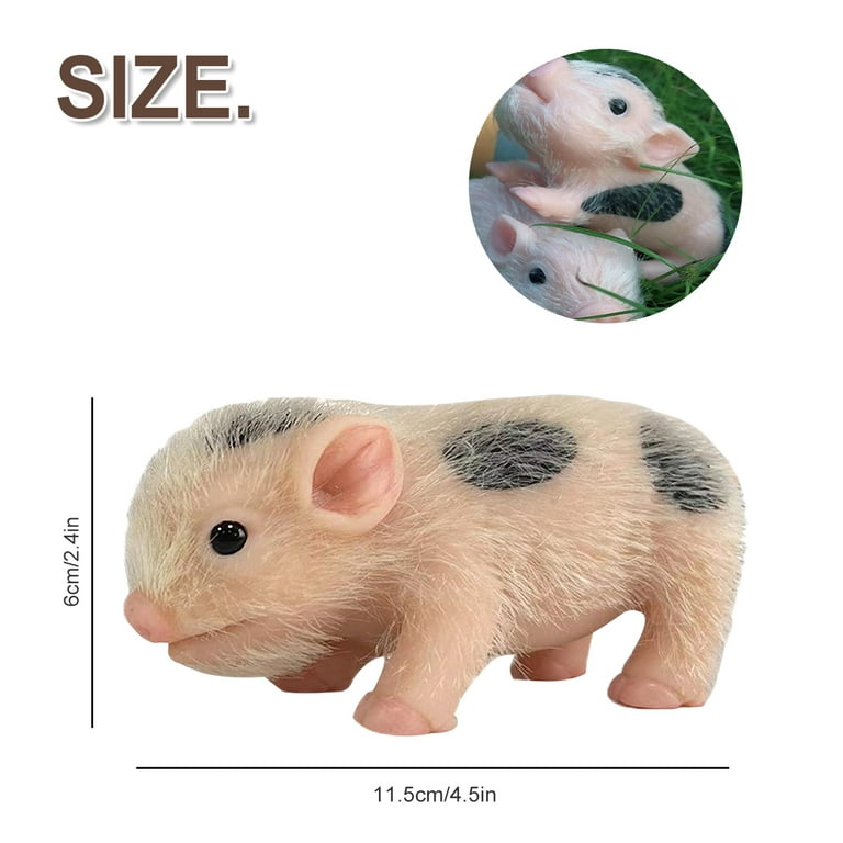 6 Silicone Pig Doll Toy Mini Soft Lifelike Miniature Reborn Pig for Kids  Gift⋆