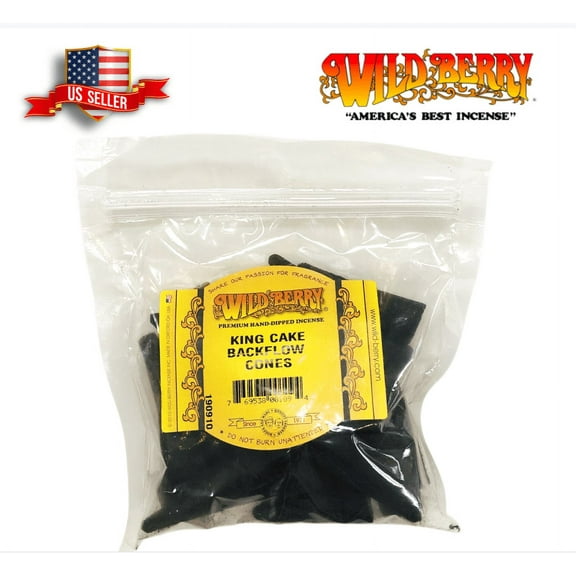 Wild Berry King Cake Backflow Incense Cones 25 Cones Per Pack