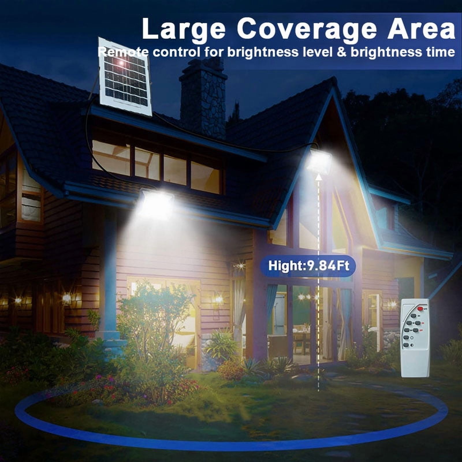 XEENSO 300W LED Solar Flood Lights Outdoor Street Light Dusk to Dawn Flood Wall Lamp