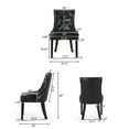 thumbnail image 6 of Noble House Will Faux Leather Tufted Dining Chairs, Set of 6, Midnight Black and Matte Black, 6 of 8