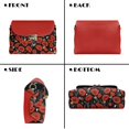 thumbnail image 5 of KUIFORTI Red Flower Leather Crossbody Bag Soft Comfortable Women's Shoulder Handbags with Strap Easy to Carry Purse Shoulder Bags with Chain Strap for Travel Daypack, 5 of 7