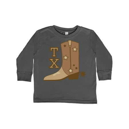 

Inktastic Texas Cowboy Boot Gift Toddler Boy or Toddler Girl Long Sleeve T-Shirt