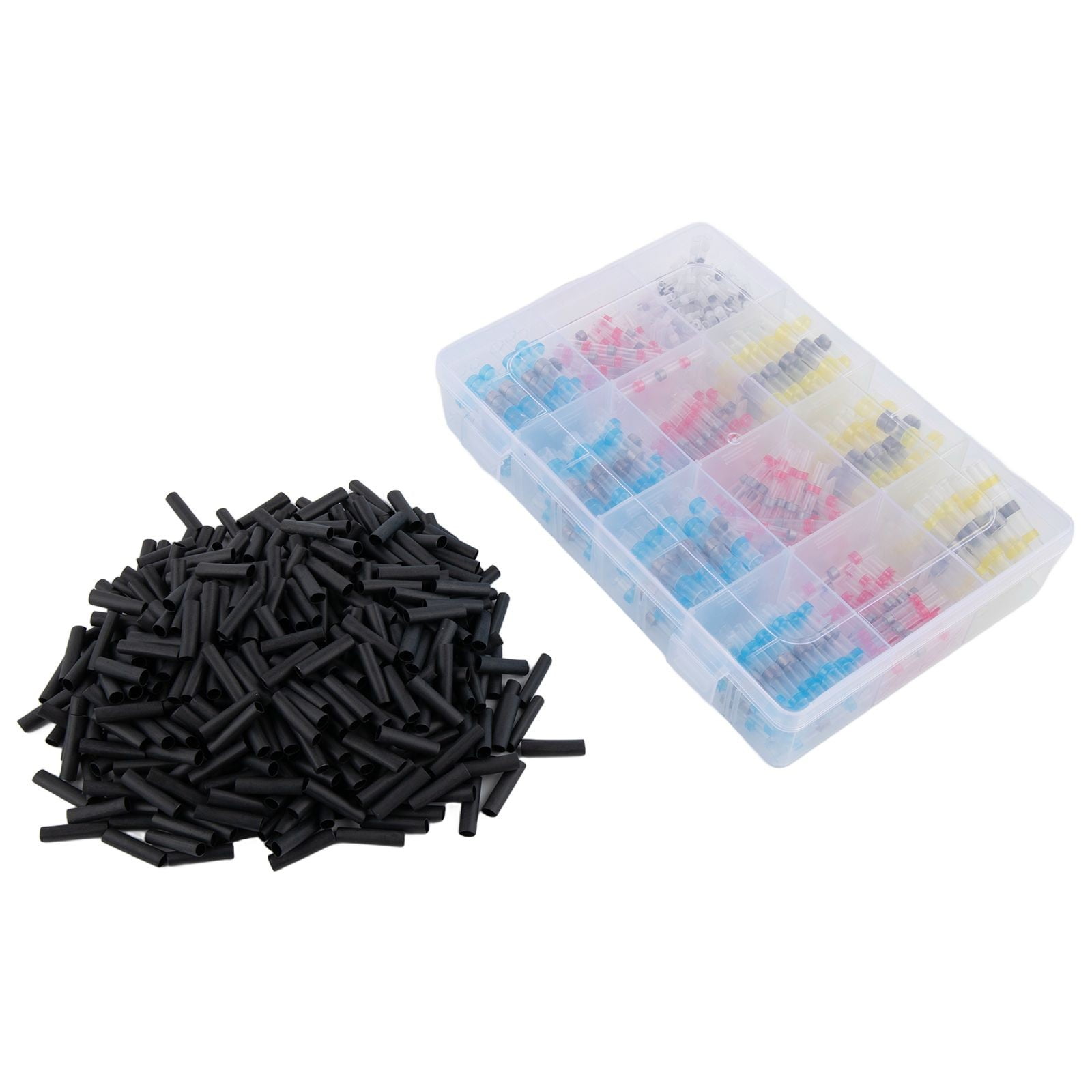 Dreamhall 800Pcs Solder Seal Sleeve Heat Shrink Electric Butt Wire Connectors Terminal Kit
