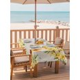 thumbnail image 2 of 60x102 Inch Outdoor Tablecloth with Umbrella Hole Zipper Rectangle Spring Floral Rectangular Tablecloths Waterproof Watercolor Forsythia Flowers Hummingbirds Beige Patio Table Cover for Picnic, 2 of 8