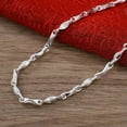 thumbnail image 2 of HOOUN Pure S999 Sterling Silver Chain Men Women Beads Link Necklace 17'' to 24''-2mm, 10g ,21.6inch, 2 of 9