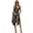 Autumn Maple Leaf Camo, variant on Sunflower Butterfly Sleeveless Sundress, with Side Pockets Summer Irregular Hem Dress for Cocktail Party and Vacation Travel