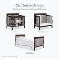 thumbnail image 5 of Dream On Me Aden 4-in-1 Convertible Mini Crib In Chocolate Chip, Greenguard Gold Certified, 5 of 8