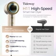 thumbnail image 6 of Tideway H11 Hair Dryer with Diffuser, High-Speed 110,000 RPM Brushless Motor, Plasma Tech, Smart Temp Control, Lightweight, Gold, 6 of 13