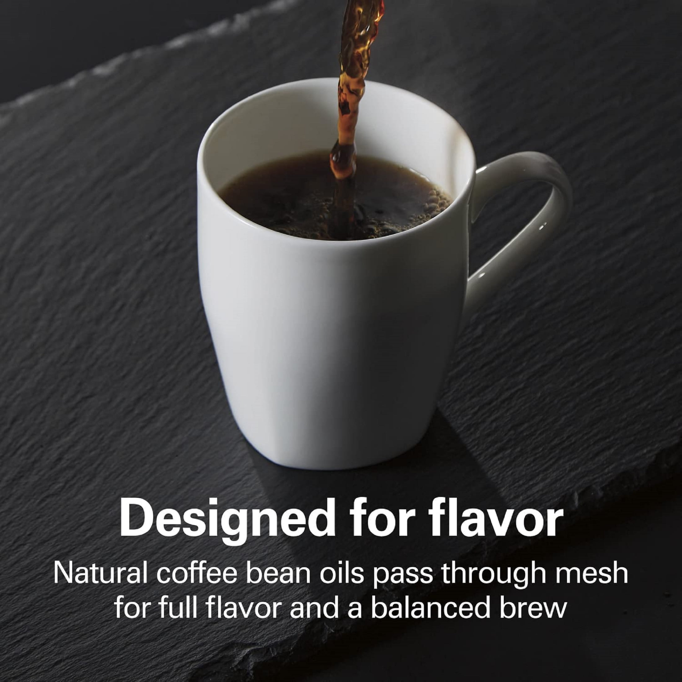 Café Brew Reusable 8-12 Cup Basket Coffee Filter, Permanent Stainless Steel
