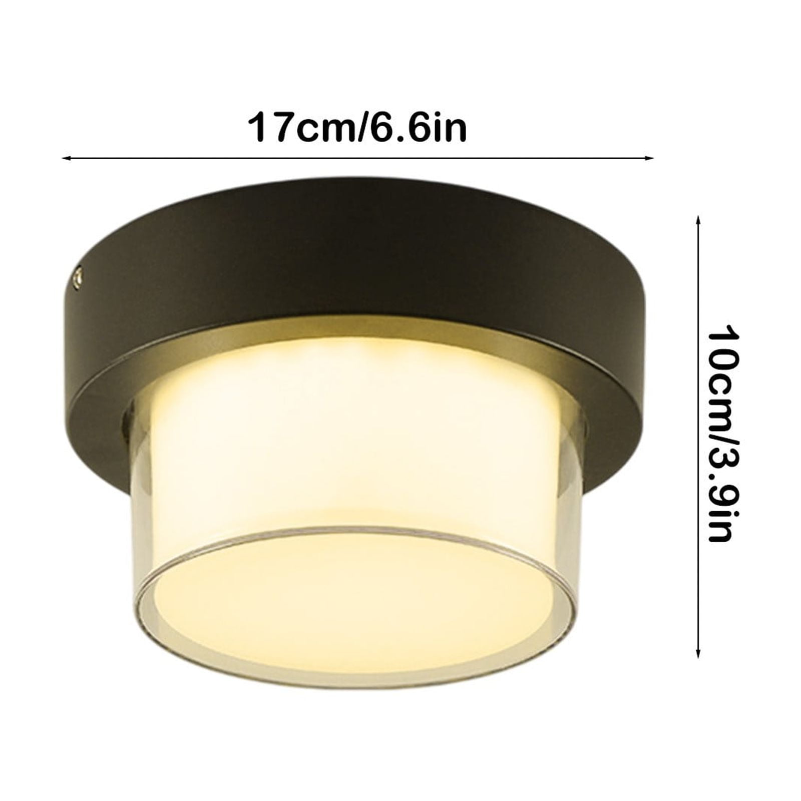 1pcs LED Outdoor Porch Ceiling Light Fixture - Features Frosted Lens, Ideal for Entryway, Patio, and Home Exterior Lighting B