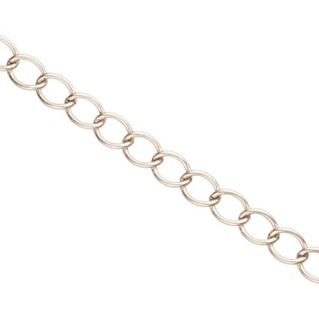 Antique Silver Curb Chain, Antique-Silver Plated Brass 5mm Sold per pkg of 5 Ft