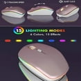 thumbnail image 5 of Wagpak Wireless Keyboard and Mouse Combo RGB Backlit Rechargeable 2.4GHz Quiet 108 Keys Keyboard-Rose Gold, 5 of 6