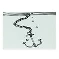 thumbnail image 1 of Anchor Cutting Board, Nautical Themed Monochrome Illustration with Chains and Sinking Anchor Naval, Decorative Tempered Glass Cutting and Serving Board, in 3 Sizes, by Ambesonne, 1 of 2