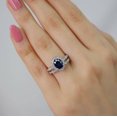 thumbnail image 4 of HeartsAndYou 1.2ct Natural Blue Sapphire Bridal Set Engagement Ring 100% 14k SOLID White Gold, 4 of 9