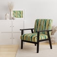 thumbnail image 2 of Designart "Tranquility Green Colors Stripes" Upholstered Modern & Contemporary Accent Chair and Striped Arm Chair - Multiple Color & Pattern, 2 of 7