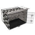 thumbnail image 6 of Floral Dog Crate Cover, Classic Style Contoured Poppy Bloom Bouquets Medieval Shabby Pattern, Easy to Use Pet Kennel Cover Small Dogs Puppies Kittens, 7 Sizes, Charcoal Grey and White, by Ambesonne, 6 of 6