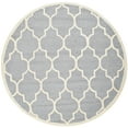 thumbnail image 2 of SAFAVIEH Cambridge Kevin Geometric Wool Area Rug, Silver/Ivory, 8' x 8' Round, 2 of 7
