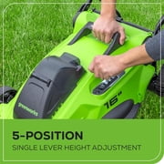 Greenworks 40V 16inch Brushless Cordless Lawn Mower, 4.0Ah Battery and Charger Included